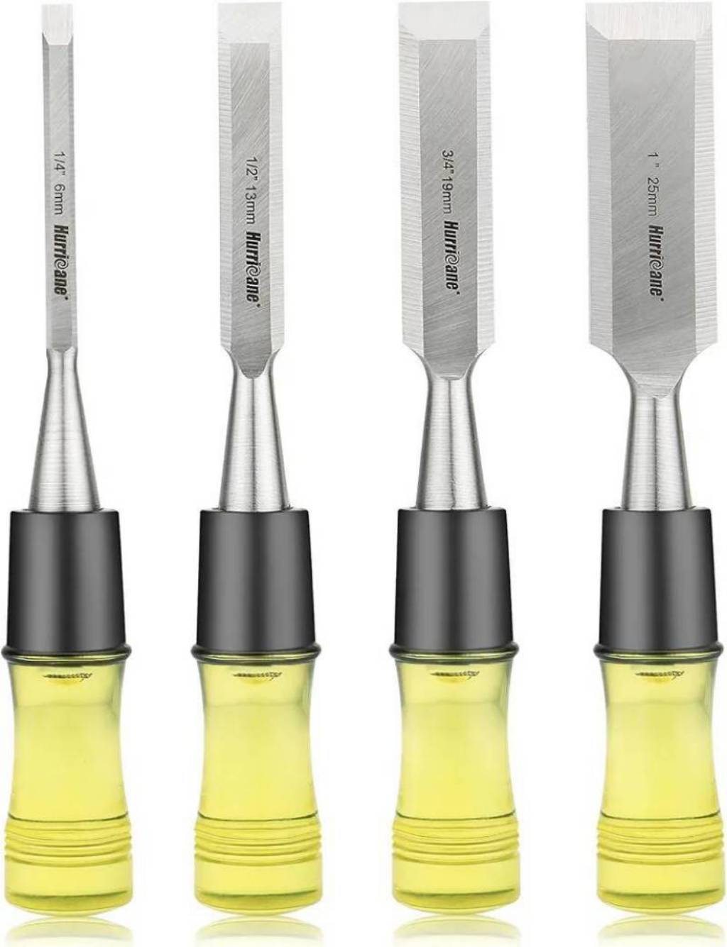HURRICANE 4 Piece Wood Chisel Set 